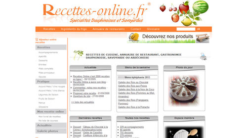 Recettes online : recettes de cuisine