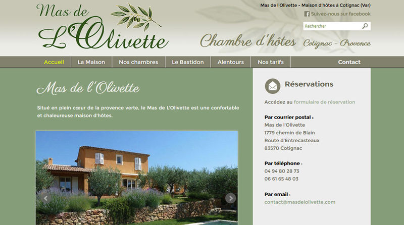 Maison d'hôtes en Provence : Mas de l'Olivette